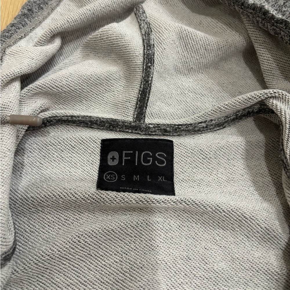 Figs Light Gray Knit Hoodie - Picture 6 of 6